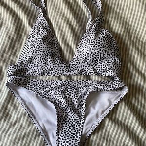 SHEIN Dalmatian print triangle bikini